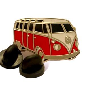 Vintage 1964 VW Bus Red Trucker Hat Enamel Pin